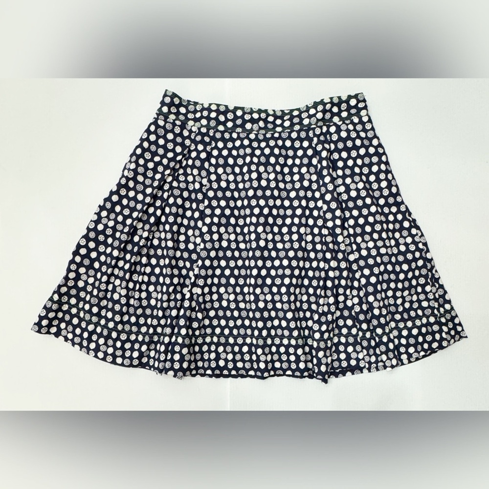 Lilly Pulitzer Lenna True Navy Lemon Squirt Skirt - 12